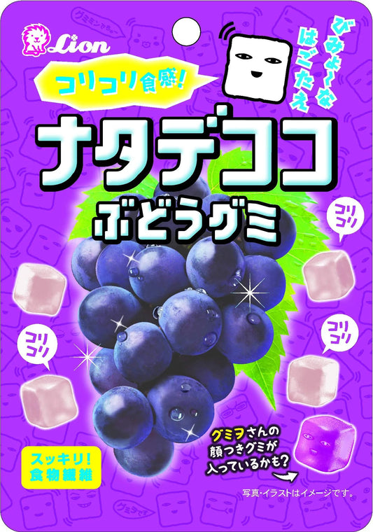 Lion Natadecoco Grape Gummy Japan 44g - Candy from Lion, TSAJS, TSAAS, asian