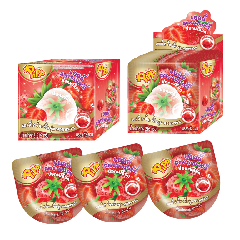 Peelable Gummy Starwberry Candy 18g