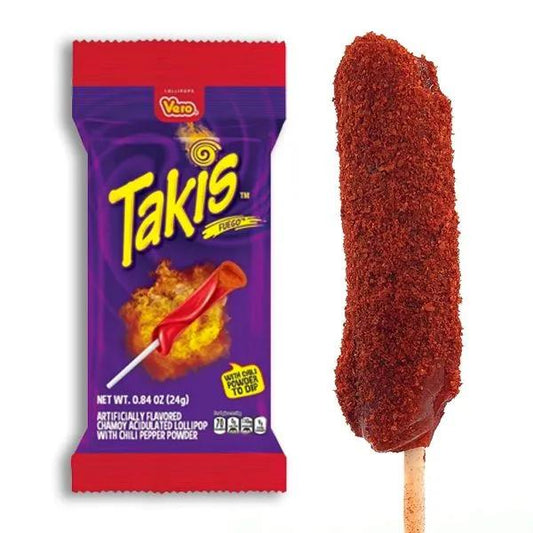 Vero Takis Fuego Lollipops 24g - Mexican from Takis, TSASN&CH, TSAMS