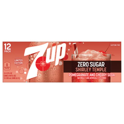 12 Pack 7Up Zero Sugar Shirley Temple Zero Sugar Rare Find