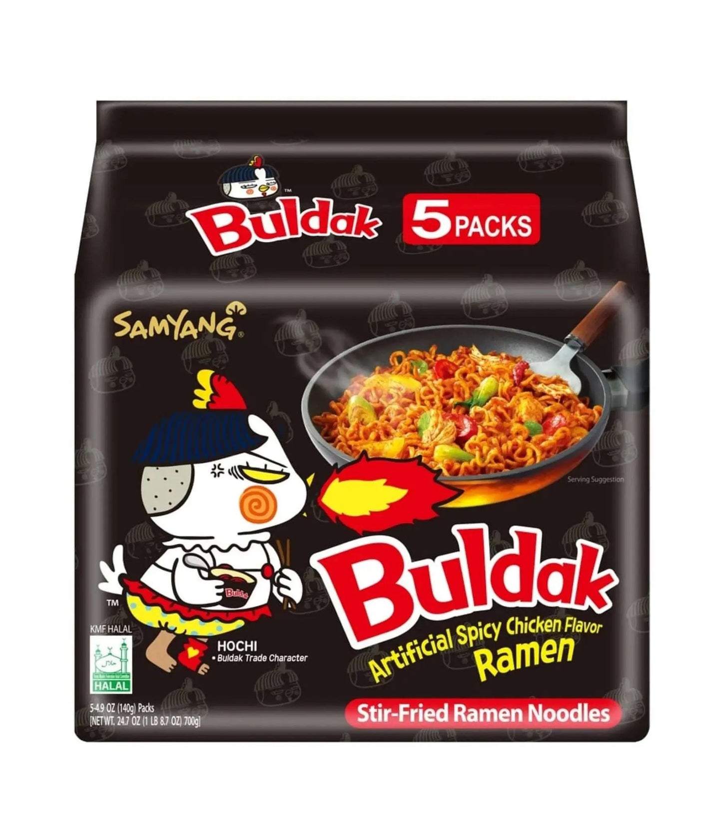 5 Pcs. Buldak Samyang Black Edition Ramen - Asian Snacks from Buldak, trending products, bulk, TSAAS, asian