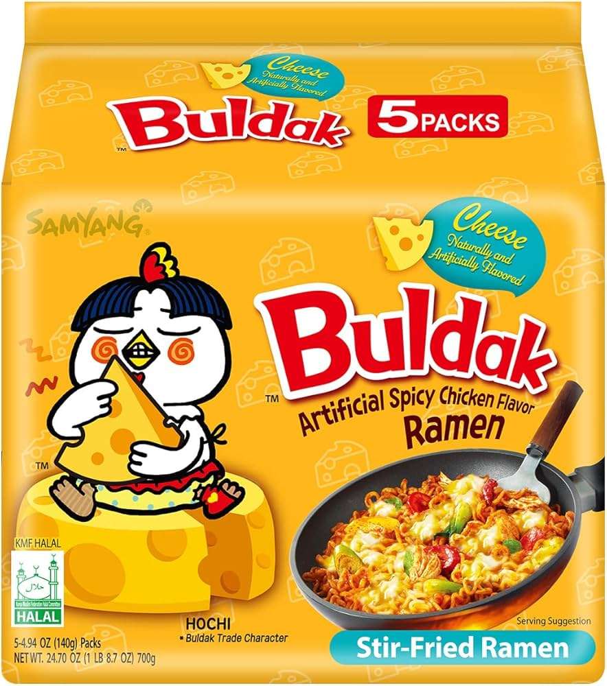 5 Pcs. Buldak Samyang Cheese Flavor Ramen