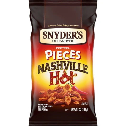 Snyders Pretzel Pieces Nashville Hot 141g Best Before Passed