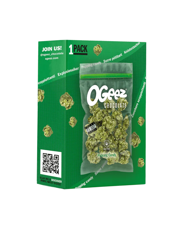 Ogeez Chocolate Popping Candy No THC 35g