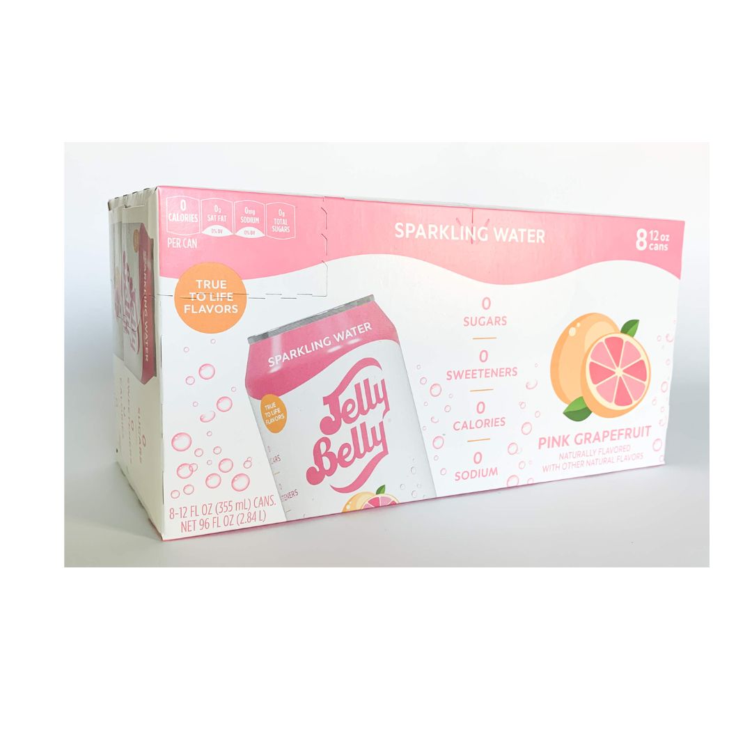 Jelly Belly Pink Grapefruit Sparkling Water 12pack