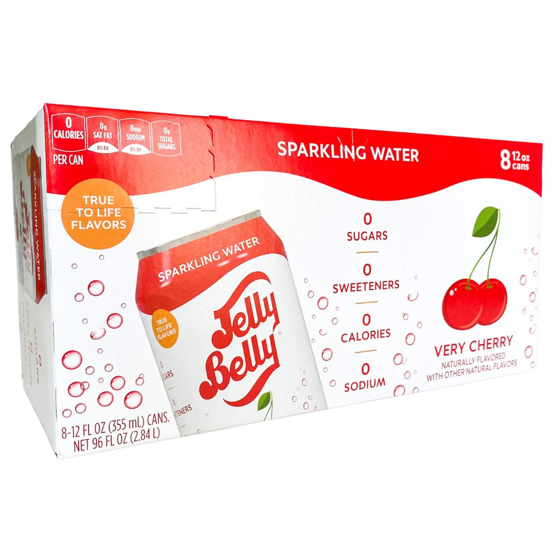 12 Pack Jelly Belly Very Cherry Sparkling Water