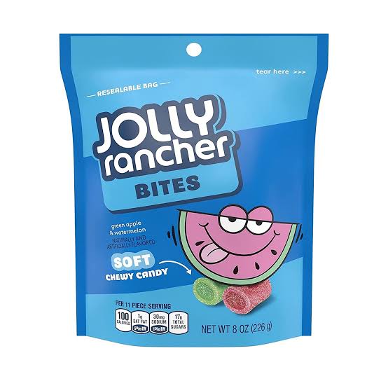 Jolly Rancher Green Apple & Watermelon Bites Soft Chewy Candy