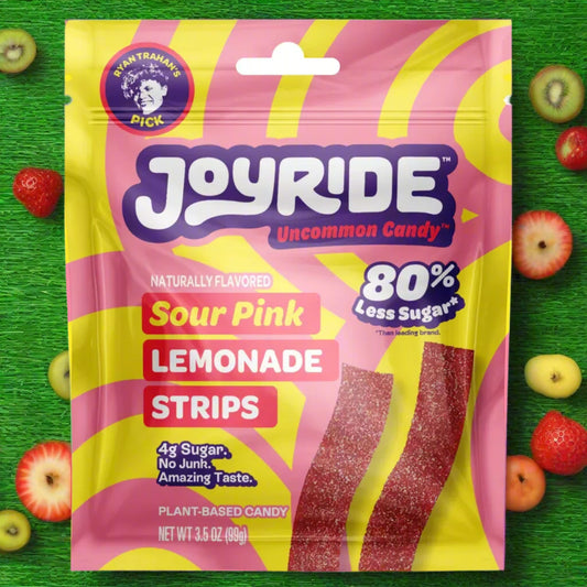 Joyride Candy Sour Pink Lemonade Strips (100g) Sour Candy Joyride Candy, trending products, latest