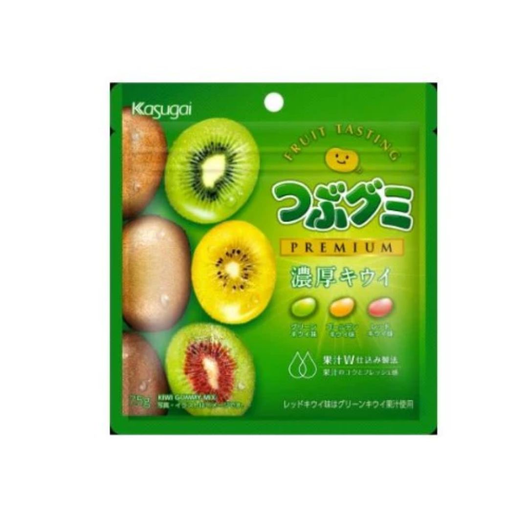 Kasugai tsubu Premium Rich Kiwi Gummy (75 g)