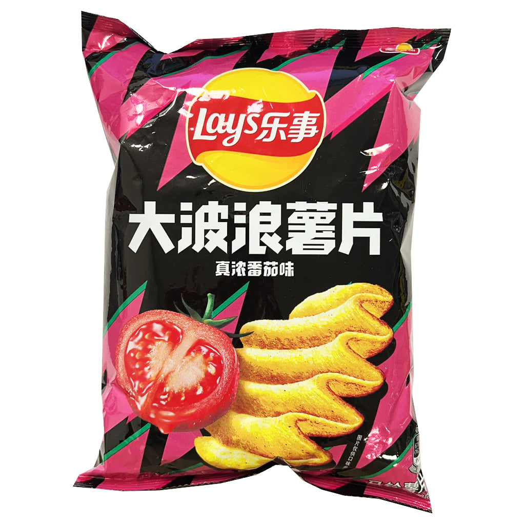 Lays Big Wave Strong Tomato Flavour Chips (70g) - China