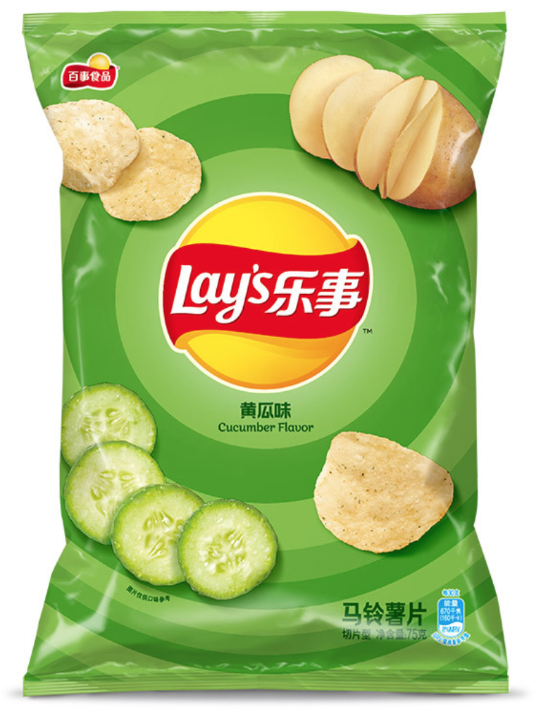 Lays Cucumber Flavour Chips 70g China
