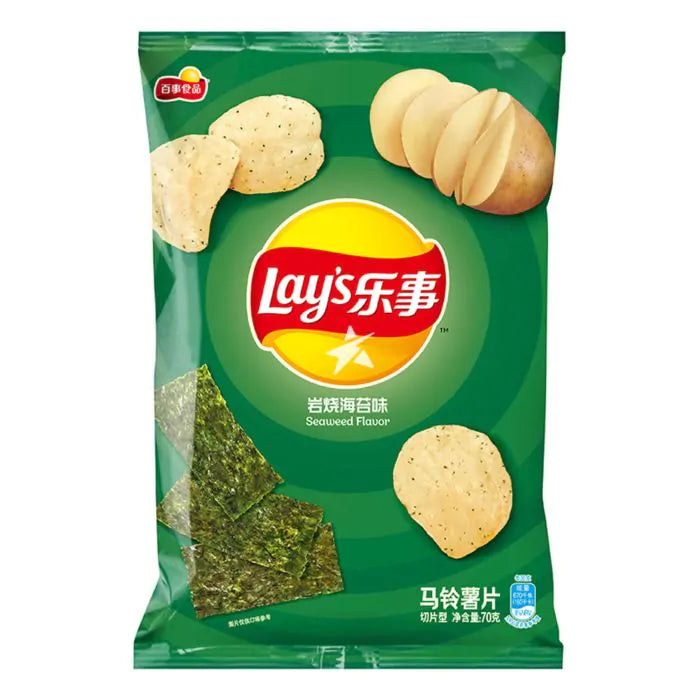 Lays Seaweed Flavour Chips (70g) - China