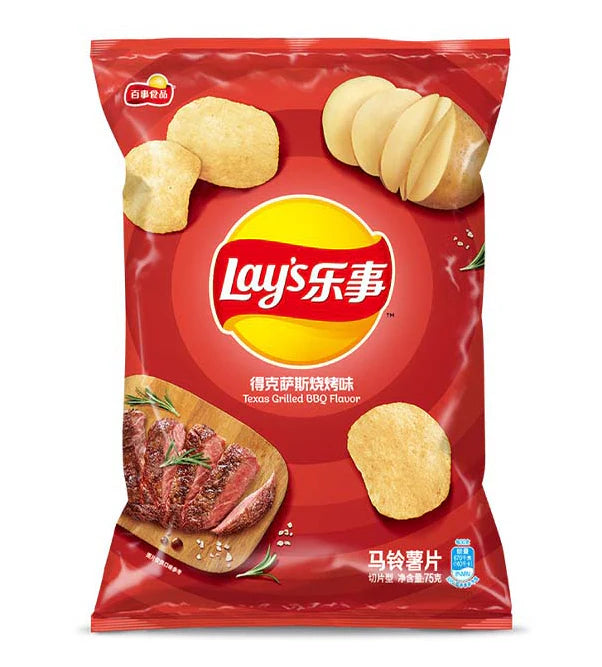 Lays Texas Grilled BBQ Flavour (70g) - China