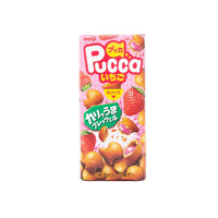 Thumbnail for Meiji Pucca Strawberry Chocolate Cookies (39g) - Japan