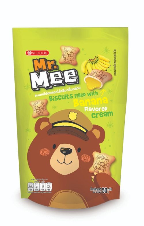 Mr Mee Biscuits filled with Banana Flavored Cream
