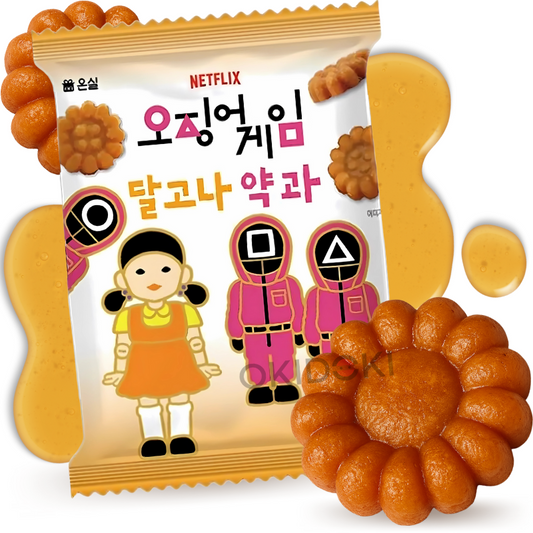 Squid Game Dalgona Mini Yakgwa 90g Snacks (not for sale) Squid Games , trending products, Latest Products