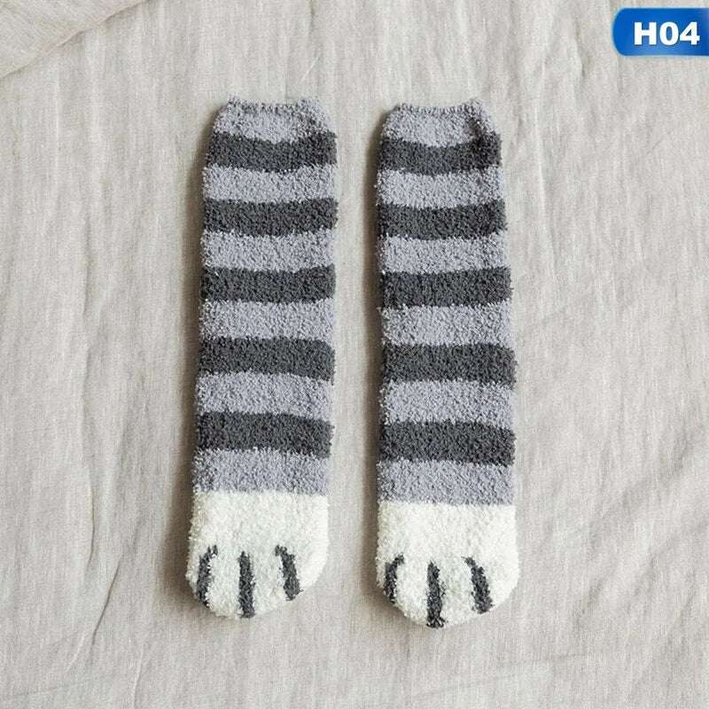 Plush Cat Paws Socks