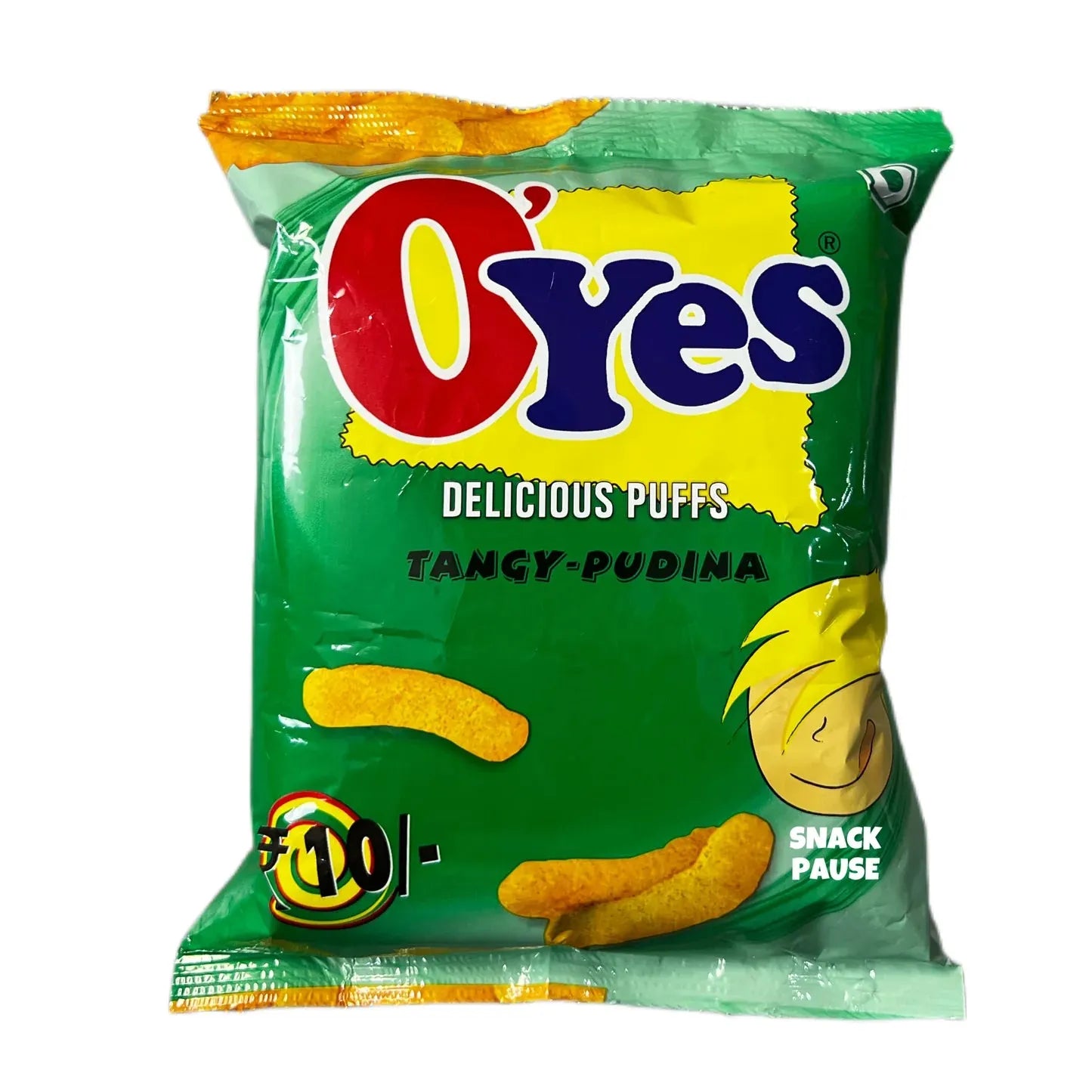 Oyes Tangy Pudina Mint Masala Flavor 34g - Indian Candy, Snacks/Indian Chips (not for sale) from Oyes, TSARC, TSAISC, TSAIS&C, TSAIS, USA