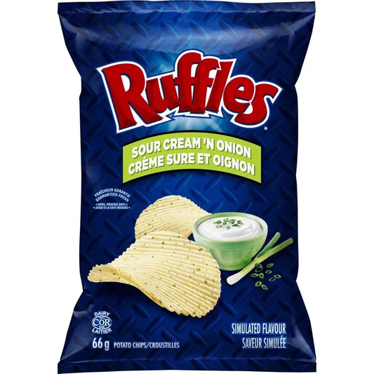Ruffles Sour Cream N Onion 66g - Snacks/Chips (not for sale) from Ruffles, TSACS, TSASN&CH