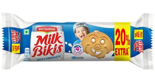 Milk Bikis Smily Face Cookies with Cream