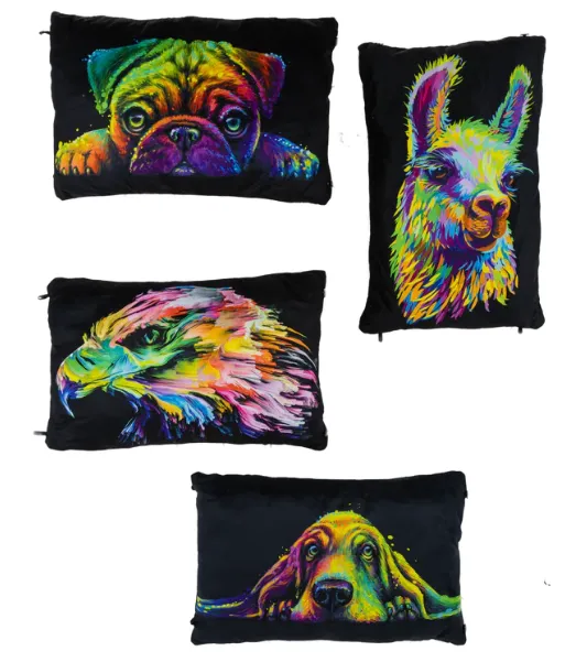 Pillows Black Neon 17" Quirky Stuff (not for sale) Neon Pillow, TSAGIF