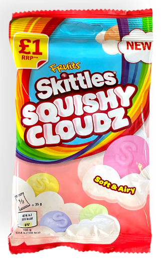Skittles Squishy Cloudz Fruits Soft & Airy UK