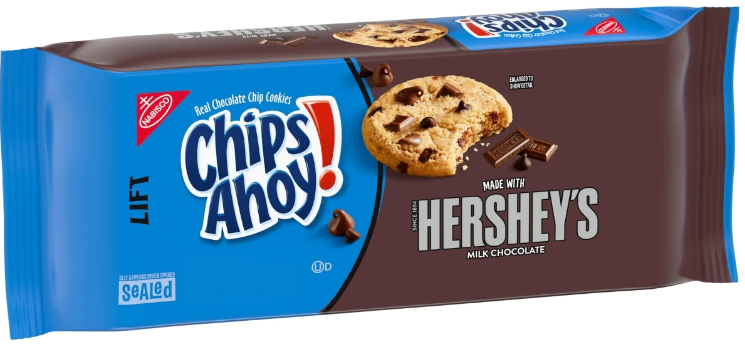 Chips Ahoy! Made with Hershey's Milk Chocolate