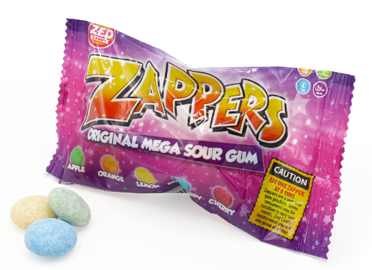 Zed Candy Zappers Original Mega Sour Gum 50g