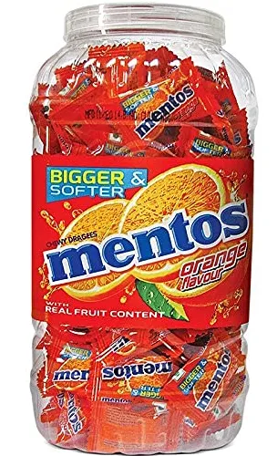 Mentos Orange Jar 15 pic - Candy (not for sale) from Mentos, TSARC, TSASN&CH