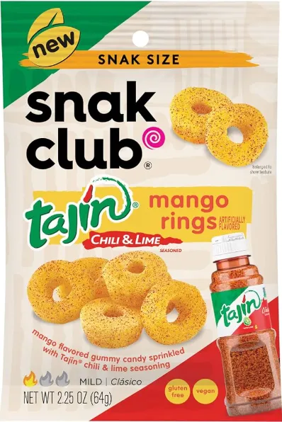 Snak Club Tajin Chili & Lime Mango Rings - Candy (not for sale) from Snak club, trending, cabestseller