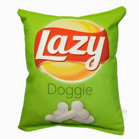 Thumbnail for Lazy Doggie Pillow Toy with Squeaky Sound for Dogs