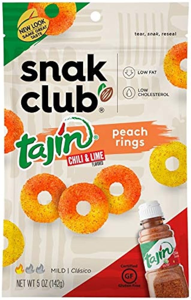 Snak Club Tajin Chili & Lime Peach Rings 142g