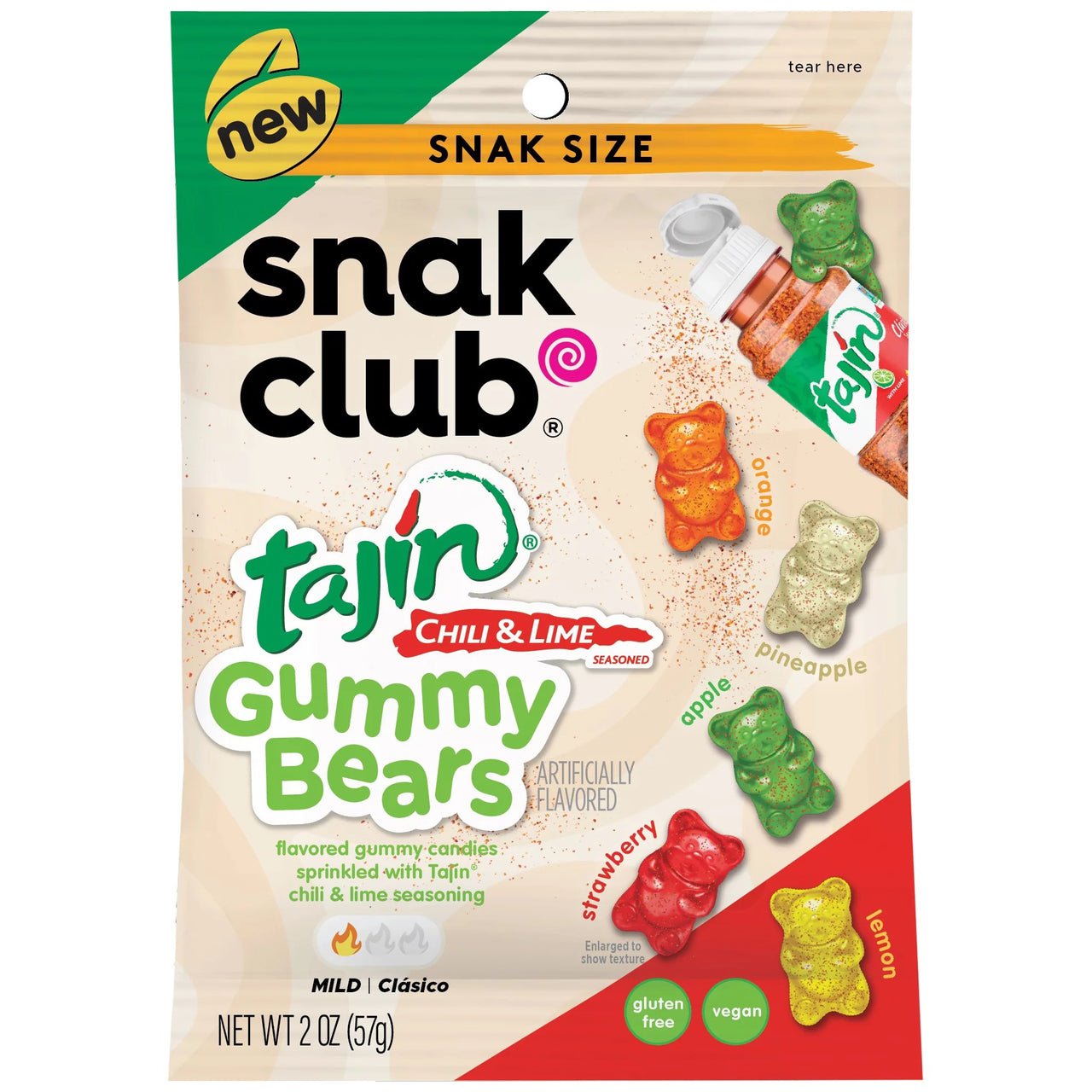 Snak Club Tajin Chili & Lime Bears 57g