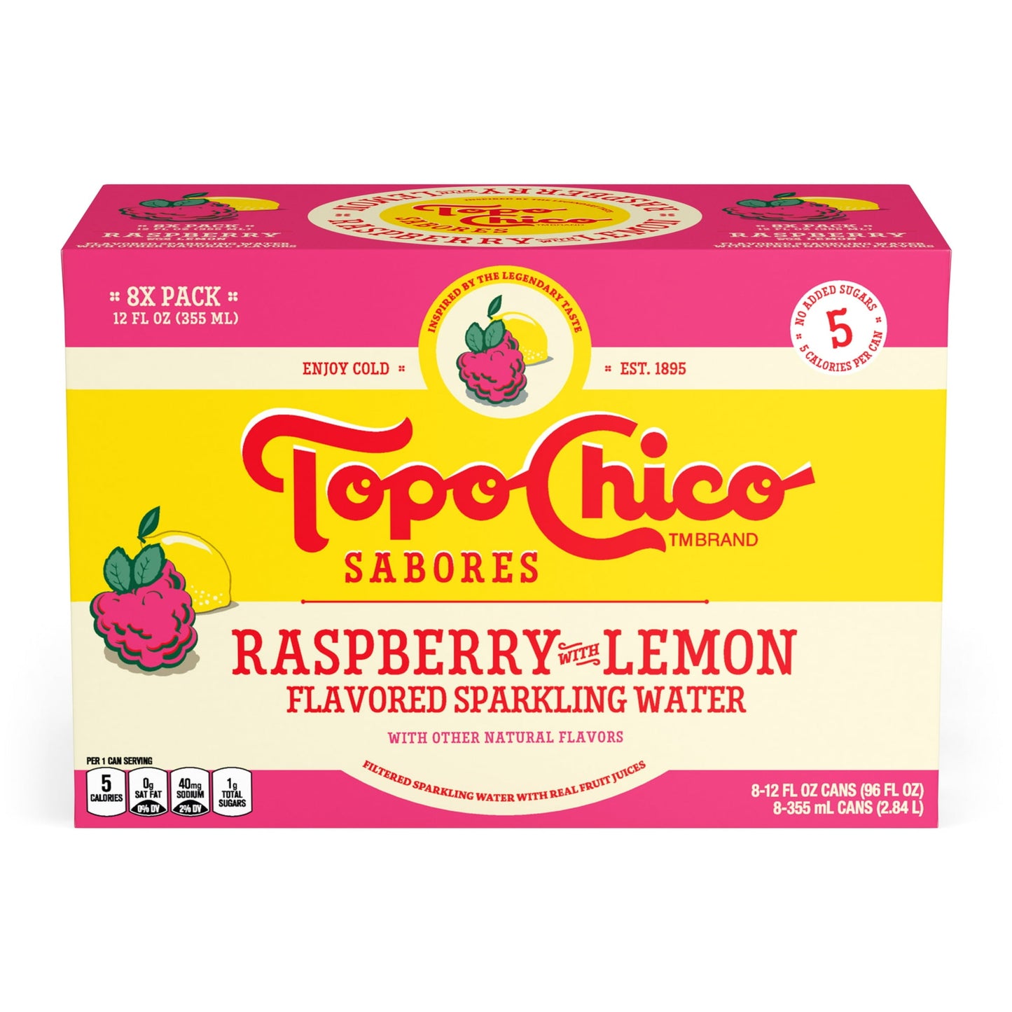 8 Pack Topo Chico Raspberry With Lemon Flavor Cans (12 Oz) Soda Pop Topo Chico, Latest Products, trending