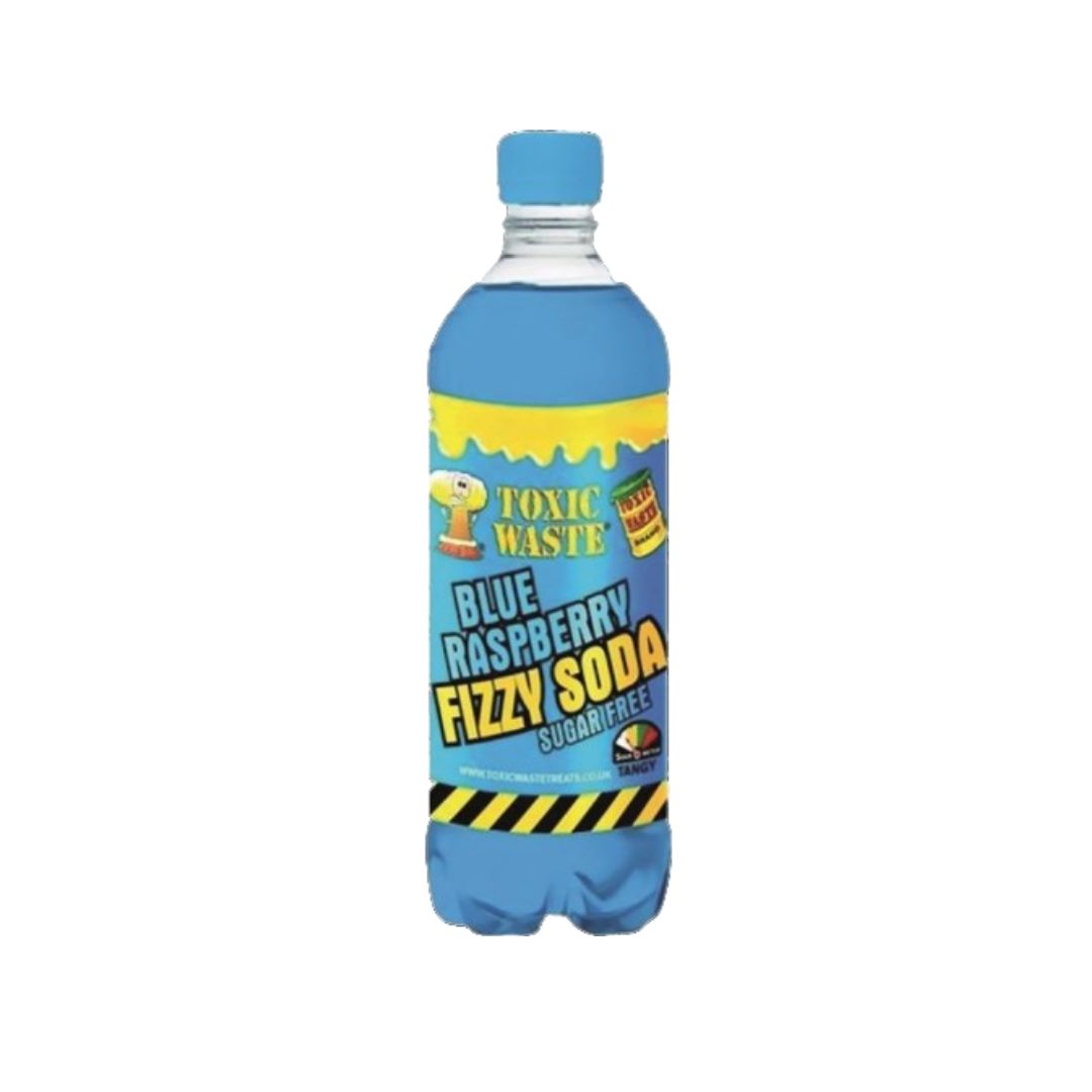 Toxic Waste Blue Raspberry Fizzy Soda Sugar Free (500ml)