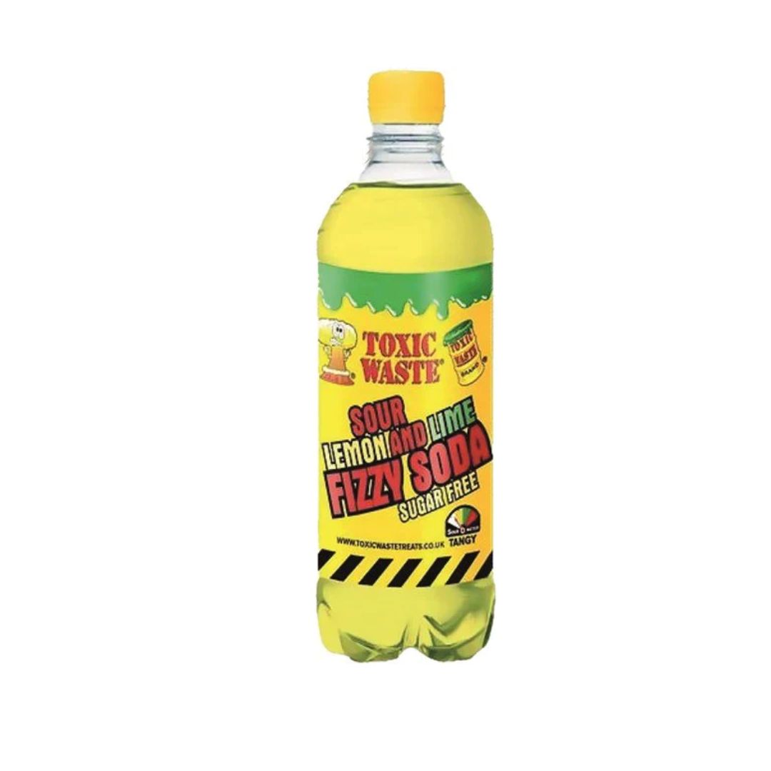 Toxic Waste Sour Lemon And Lime Fizzy Soda Sugar Free (500ml)
