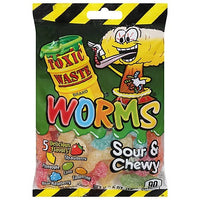 Thumbnail for Toxic Waste Worms Sour & Chewy Peg Bag