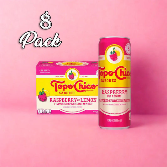 8 Pack Topo Chico Raspberry With Lemon Flavor Cans (12 Oz) Soda Pop Topo Chico, Latest Products, trending