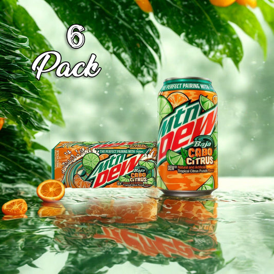6 Pack MTN Dew Baja Cabo Citrus Soda Pop Mtn Dew, Cases, 6 Pack, trending