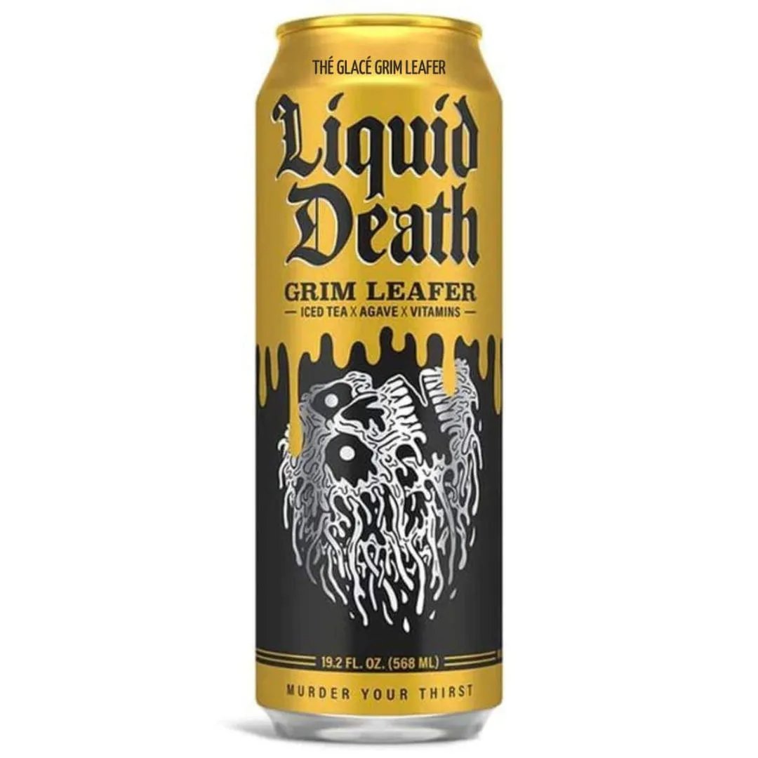 Liquid Death Iced tea Grim Leafer 24 pack - Soda Pop (not for sale) from Liquid Death, TSAED