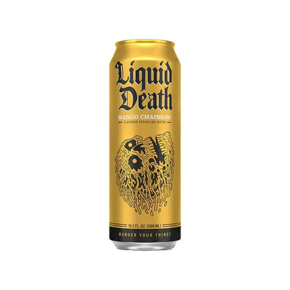 Liquid Death Mango Chainsaw 24 pack Soda Pop (not to sale) Liquid Death, TSAED, Bestseller Drinks