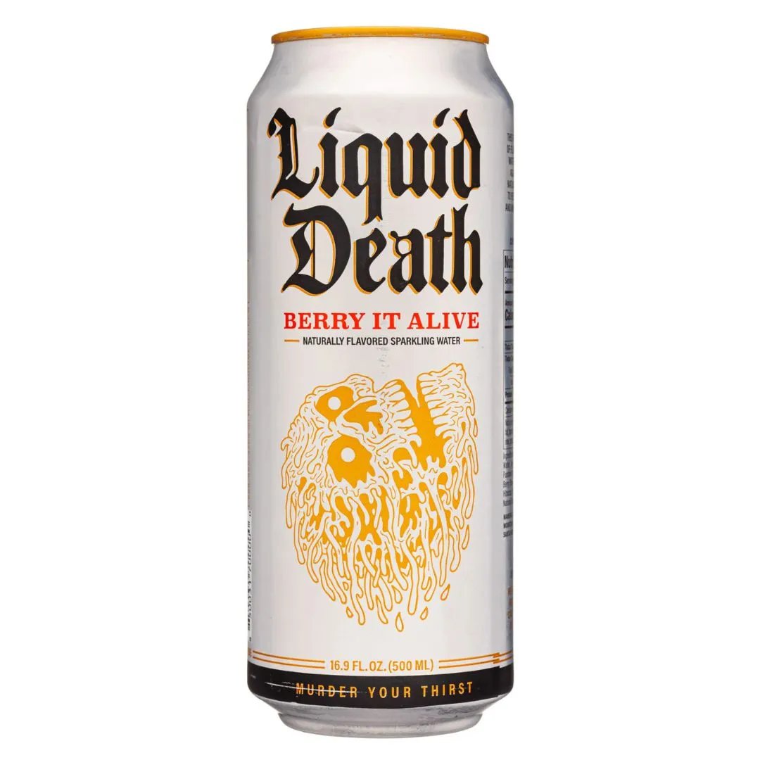 Liquid Death Berry It Alive 24 pack - Soda Pop (not for sale) from Liquid Death, TSAED