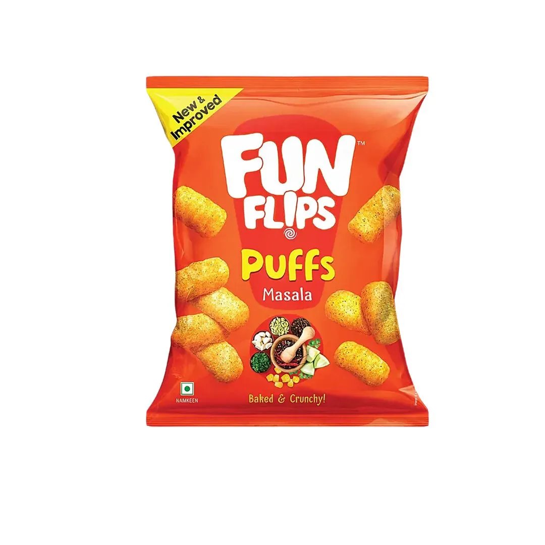 Fun Flips Puffs Masala - Indian Candy, Snacks/Indian Chips from Fun Flips, TSARC, TSAISC, TSAIS&C, TSAIS, Bestseller, USA