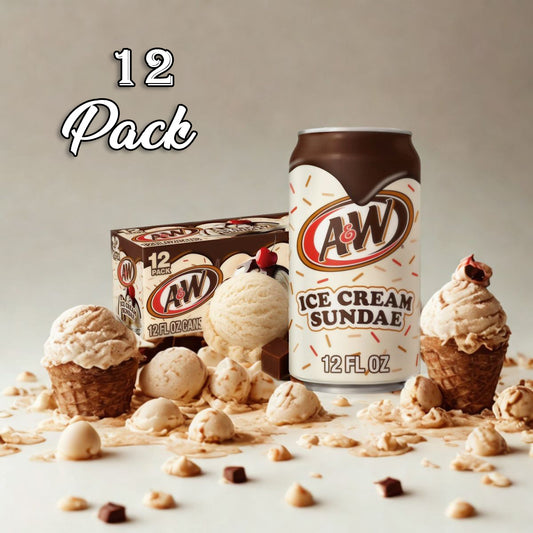 12 Pack A&W Ice Cream Sundae Flavor Cans (12 Oz) Soda Pop (not for sale) A&W, Cases, 6 Pack, Latest, trending