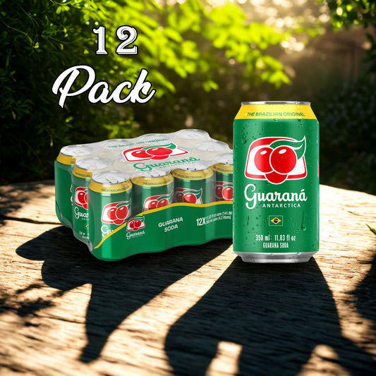 12 Pack Guarana Antarctica The Brazilian Original Soda Pop (not for sale) Guarana, TSAED, cases