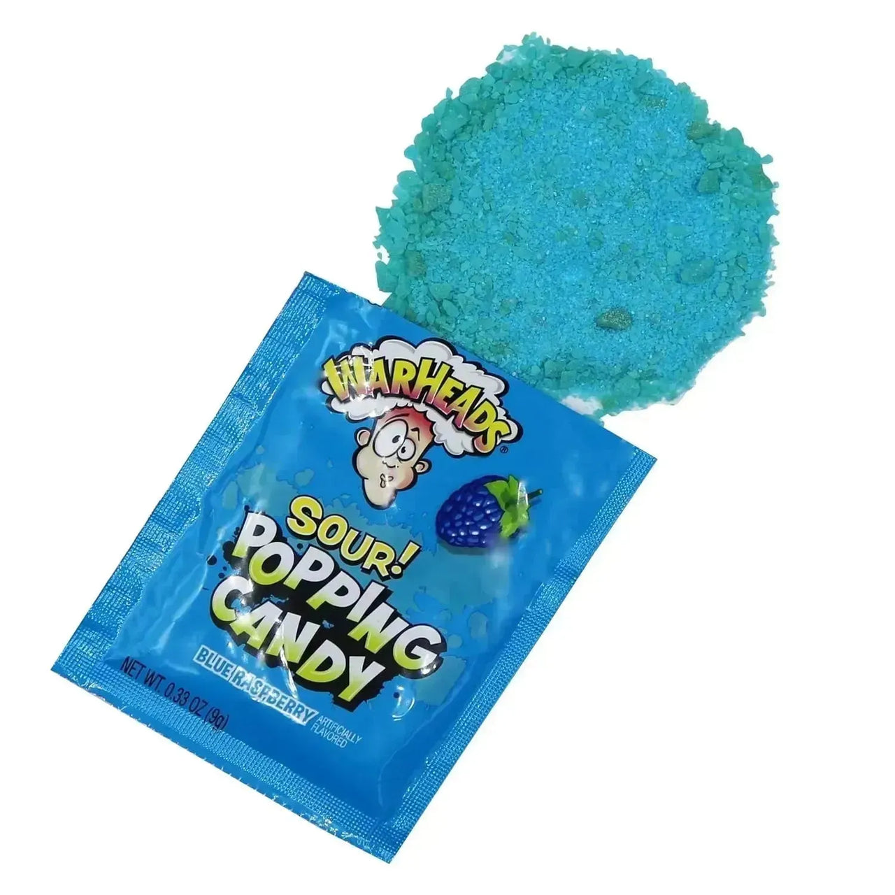 Warheads Popping Candy Sour Blue Raspberry
