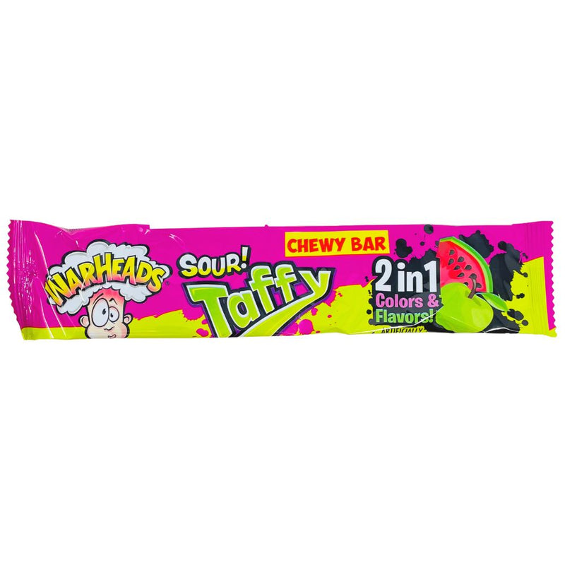 Warheads Sour Taffy 2 in 1 Colors & Flavors