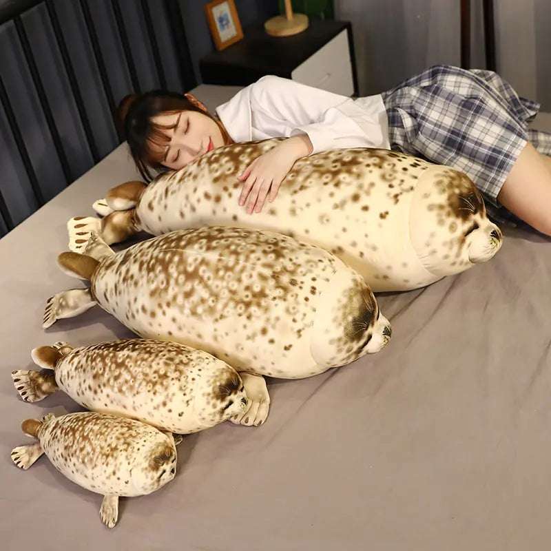 Sleeping Sea Lion Plush Pillow