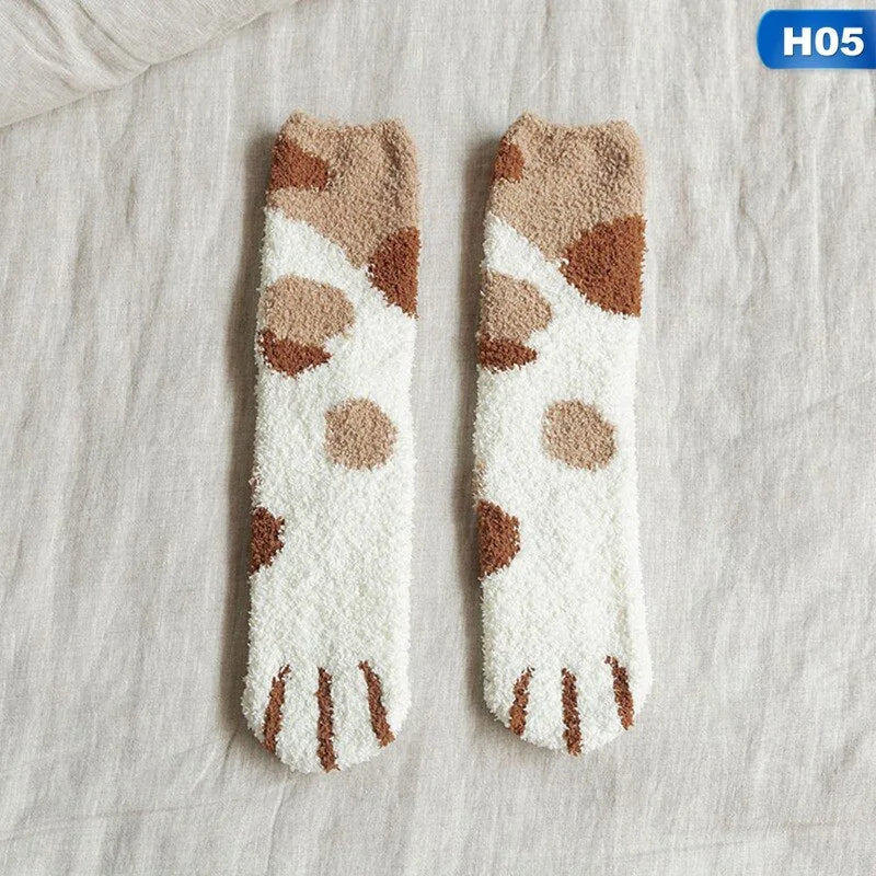 Plush Cat Paws Socks