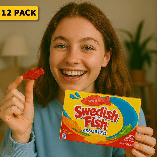 12 Pack Swedish Fish Assorted Flavor Chew Candy - (3.5Oz) Candy Swedish Fish , Latest Products, Trending